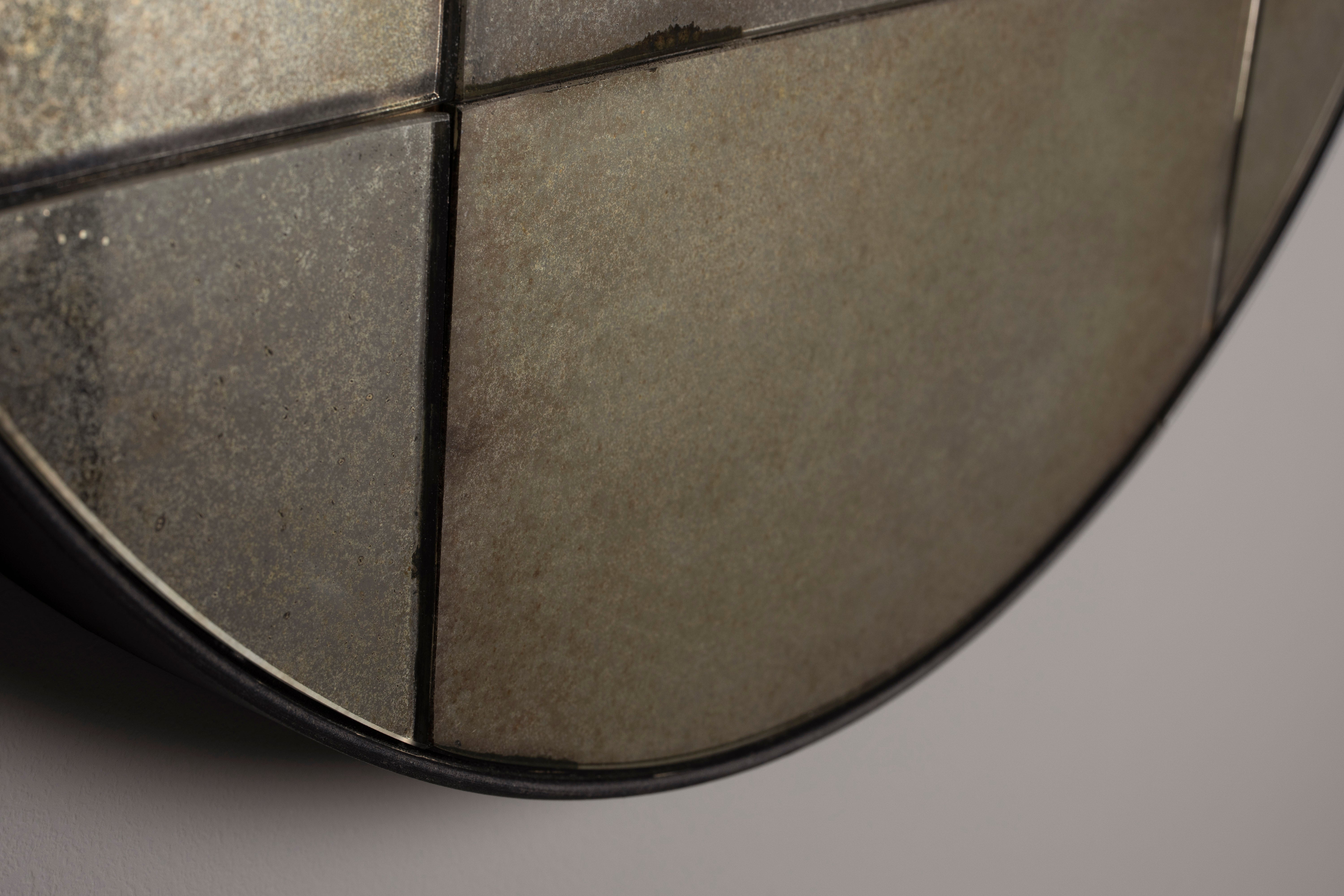 Dutchbone Mado Antique Finish Round Wall Mirror Medium